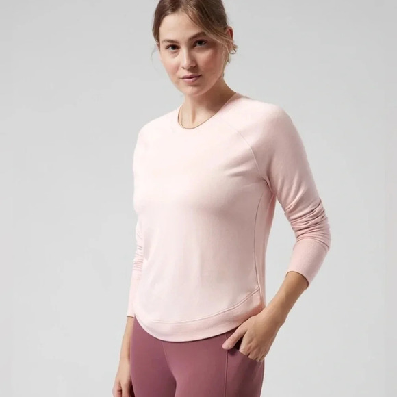 ATHLETA |  Mindset Sweatshirt in Ballerina Pink Size M - Picture 2 of 10